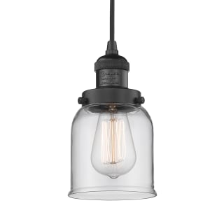 A thumbnail of the Innovations Lighting 201C Small Bell Matte Black / Clear