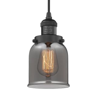 A thumbnail of the Innovations Lighting 201C Small Bell Matte Black / Plated Smoked