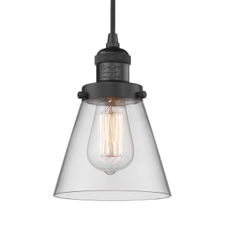 A thumbnail of the Innovations Lighting 201C Small Cone Matte Black / Clear