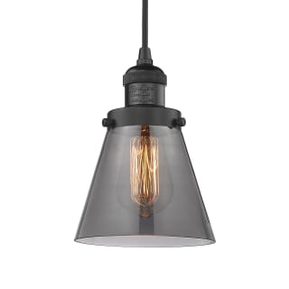 A thumbnail of the Innovations Lighting 201C Small Cone Matte Black / Smoked