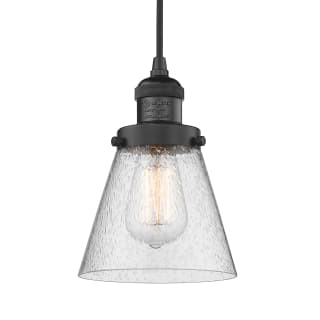 A thumbnail of the Innovations Lighting 201C Small Cone Matte Black / Seedy