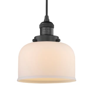 A thumbnail of the Innovations Lighting 201C Large Bell Matte Black / Matte White Cased