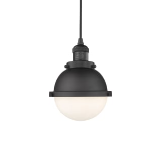 A thumbnail of the Innovations Lighting 201C-10-7 Hampden Pendant Matte Black / Matte White