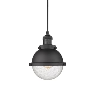 A thumbnail of the Innovations Lighting 201C-10-7 Hampden Pendant Matte Black / Seedy