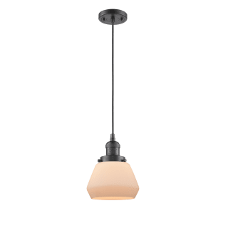 A thumbnail of the Innovations Lighting 201C Fulton Oiled Rubbed Bronze / Matte White Cased