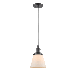 A thumbnail of the Innovations Lighting 201C Small Cone Oiled Rubbed Bronze / Matte White Cased