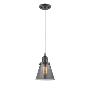 A thumbnail of the Innovations Lighting 201C Small Cone Oiled Rubbed Bronze / Smoked