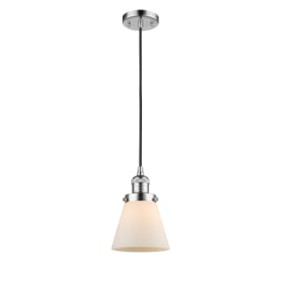 A thumbnail of the Innovations Lighting 201C Small Cone Polished Chrome / Matte White Cased