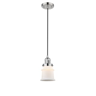 A thumbnail of the Innovations Lighting 201C Small Canton Polished Nickel / Matte White