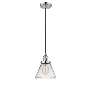 A thumbnail of the Innovations Lighting 201C Large Cone Polished Nickel / Clear