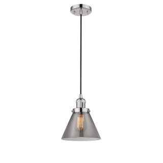 A thumbnail of the Innovations Lighting 201C Large Cone Polished Nickel / Smoked