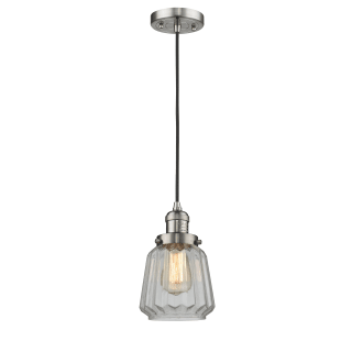 A thumbnail of the Innovations Lighting 201C Chatham Brushed Satin Nickel / Clear Fluted