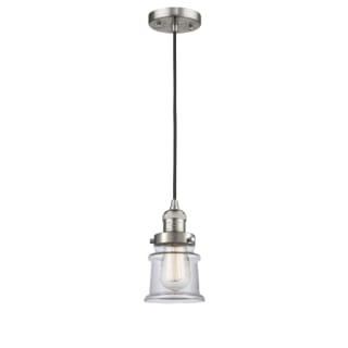A thumbnail of the Innovations Lighting 201C Small Canton Brushed Satin Nickel / Clear