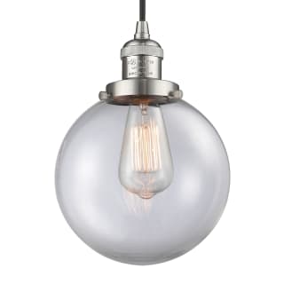 A thumbnail of the Innovations Lighting 201C-8 Beacon Brushed Satin Nickel / Clear
