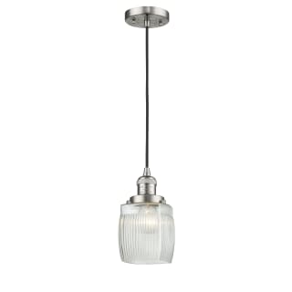 A thumbnail of the Innovations Lighting 201C Colton Brushed Satin Nickel / Clear Halophane