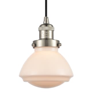 A thumbnail of the Innovations Lighting 201C Olean Brushed Satin Nickel / Matte White