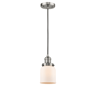 A thumbnail of the Innovations Lighting 201C Small Bell Brushed Satin Nickel / Matte White Cased