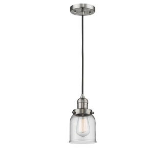 A thumbnail of the Innovations Lighting 201C Small Bell Brushed Satin Nickel / Clear