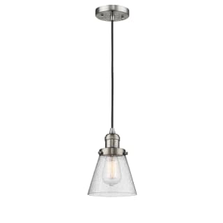 A thumbnail of the Innovations Lighting 201C Small Cone Brushed Satin Nickel / Seedy