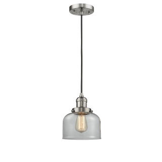 A thumbnail of the Innovations Lighting 201C Large Bell Brushed Satin Nickel / Clear