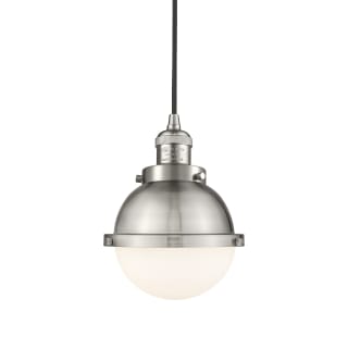 A thumbnail of the Innovations Lighting 201C-10-7 Hampden Pendant Brushed Satin Nickel / Matte White