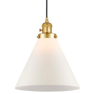 A thumbnail of the Innovations Lighting 201CSW-14-12 Cone Pendant Satin Gold / Matte White