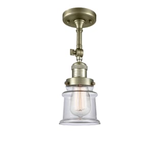 A thumbnail of the Innovations Lighting 201F Small Canton Antique Brass / Clear