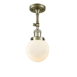 A thumbnail of the Innovations Lighting 201F-6 Beacon Antique Brass / Matte White Cased