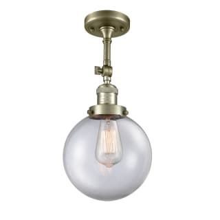 A thumbnail of the Innovations Lighting 201F-8 Beacon Antique Brass / Clear