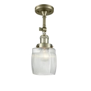 A thumbnail of the Innovations Lighting 201F Colton Antique Brass / Clear Halophane