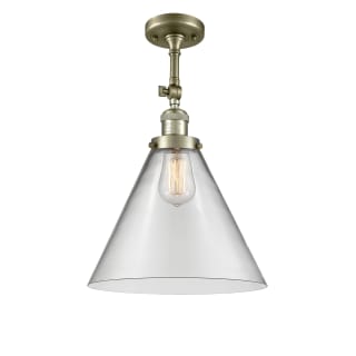 A thumbnail of the Innovations Lighting 201F X-Large Cone Antique Brass / Clear