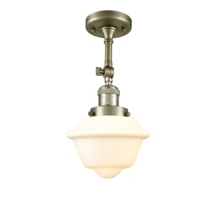 A thumbnail of the Innovations Lighting 201F Small Oxford Antique Brass / Matte White Cased