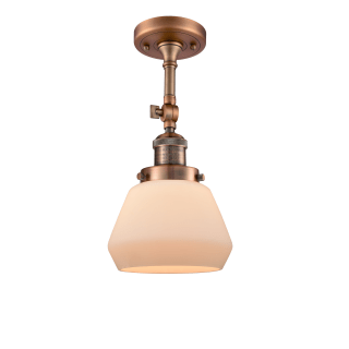A thumbnail of the Innovations Lighting 201F Fulton Antique Copper / Matte White Cased