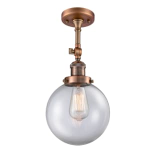 A thumbnail of the Innovations Lighting 201F-8 Beacon Antique Copper / Clear