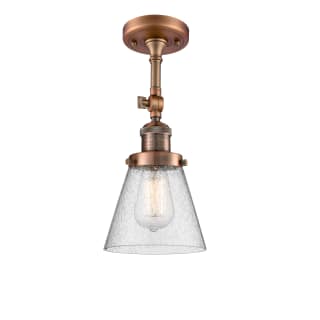 A thumbnail of the Innovations Lighting 201F Small Cone Antique Copper / Seedy