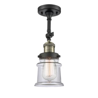 A thumbnail of the Innovations Lighting 201F Small Canton Black Antique Brass / Clear