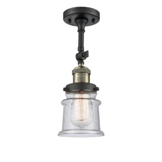 A thumbnail of the Innovations Lighting 201F Small Canton Black Antique Brass / Seedy