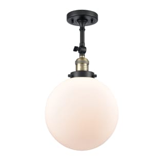 A thumbnail of the Innovations Lighting 201F X-Large Beacon Black Antique Brass / Matte White