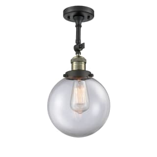 A thumbnail of the Innovations Lighting 201F-8 Beacon Black Antique Brass / Clear