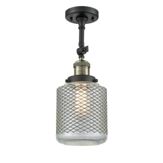 A thumbnail of the Innovations Lighting 201F Stanton Black Antique Brass / Clear Wire Mesh