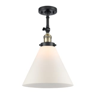 A thumbnail of the Innovations Lighting 201F X-Large Cone Black Antique Brass / Matte White