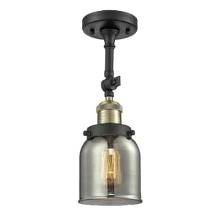A thumbnail of the Innovations Lighting 201F Small Bell Black Antique Brass / Plated Smoked
