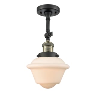 A thumbnail of the Innovations Lighting 201F Small Oxford Black Antique Brass / Matte White Cased