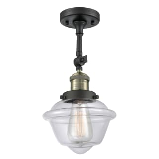 A thumbnail of the Innovations Lighting 201F Small Oxford Black Antique Brass / Clear