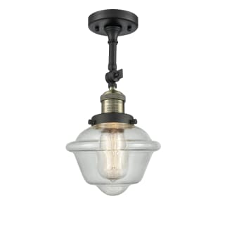 A thumbnail of the Innovations Lighting 201F Small Oxford Black Antique Brass / Seedy
