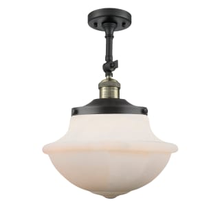 A thumbnail of the Innovations Lighting 201F Large Oxford Black Antique Brass / Matte White