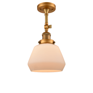 A thumbnail of the Innovations Lighting 201F Fulton Brushed Brass / Matte White Cased