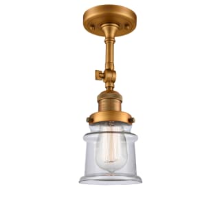 A thumbnail of the Innovations Lighting 201F Small Canton Brushed Brass / Clear