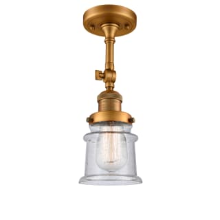 A thumbnail of the Innovations Lighting 201F Small Canton Brushed Brass / Seedy