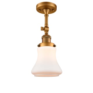 A thumbnail of the Innovations Lighting 201F Bellmont Brushed Brass / Matte White